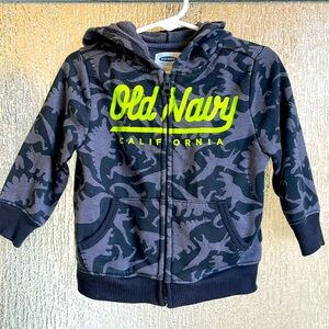 Old Navy 18-24 month black and grey dinosaur print jacket